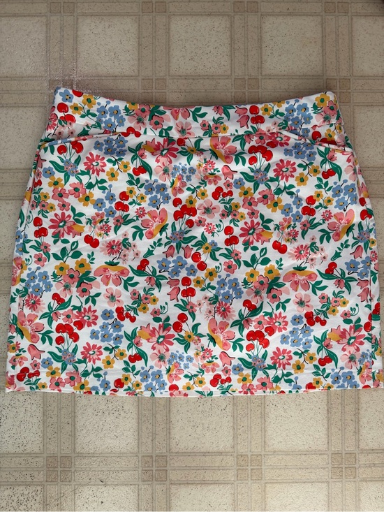 croft & barrow Pants - Croft & Barrow Cherry Print Floral Skort Skirt 16 XL